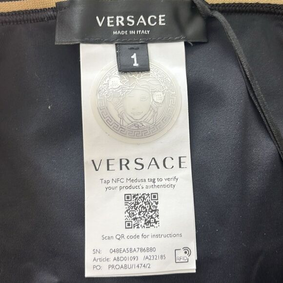 VERSACE Bikini Bottom Brief Woman Black Swimwear NWT Size XS $400 - Picture 9 of 9